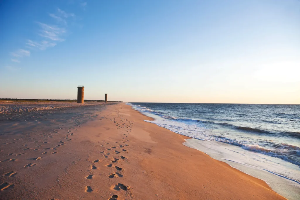 footprints in sand at lookout towers