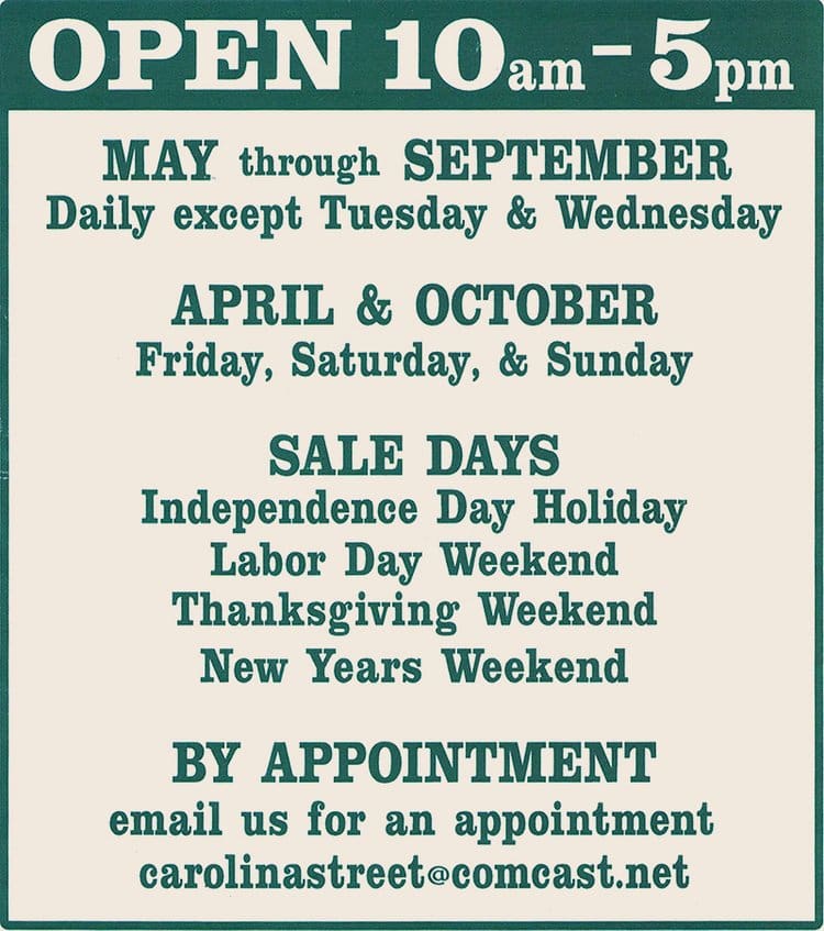 Carolina Street hours