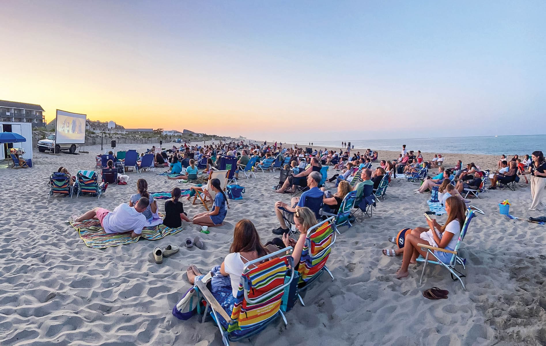 MOVIES ON THE BEACH. Photo Courtesy of Beach-Fun.com